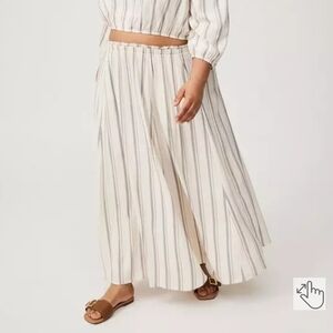 6x Striped Maxi Skirt - Ivory/Black
